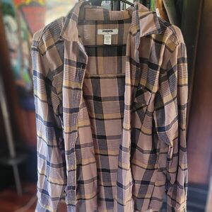 Plaid Button-Up Shirt